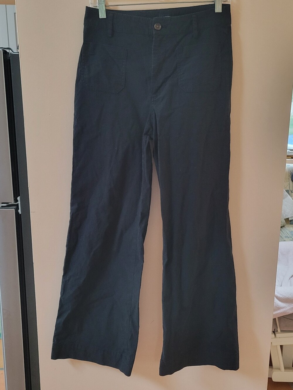 J.Crew Black Linen Blend Flare Pants